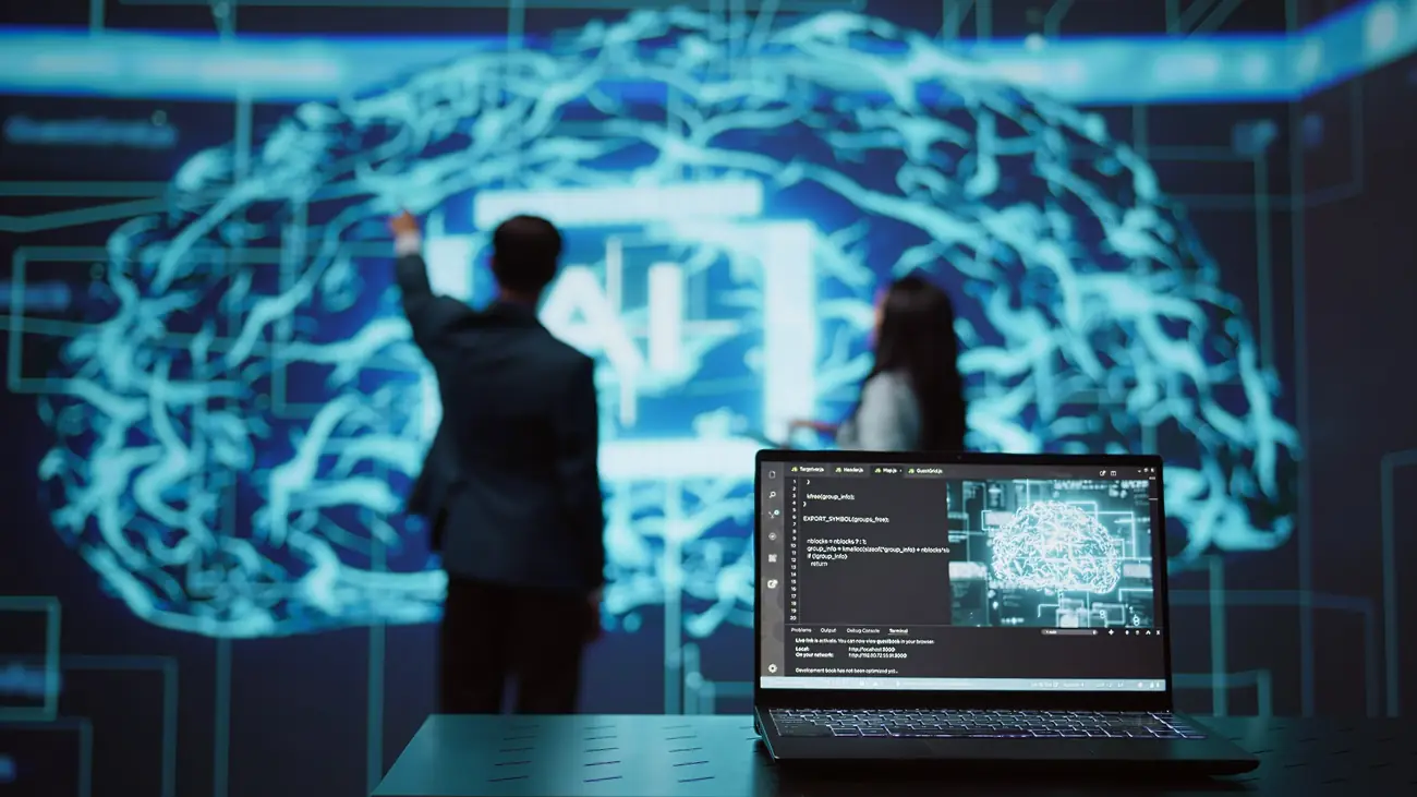 Visualización de inteligencia artificial y trabajo colaborativo